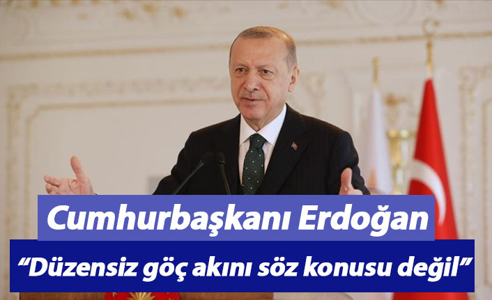 Cumhurbaşkanı Erdoğan: Sınırlarımızdan düzensiz göç akını söz konusu değil