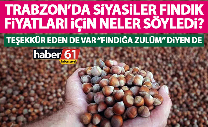 Fındık fiyatlarına Trabzon’da siyasilerin tepkileri! İktidar memnun muhalefet…