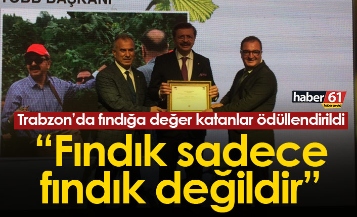 Trabzon'da fındığa değer katanlar ödüllendirildi