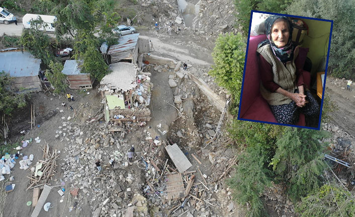 Selde kaybolan 84 yaşındaki kadın drone ile aranıyor