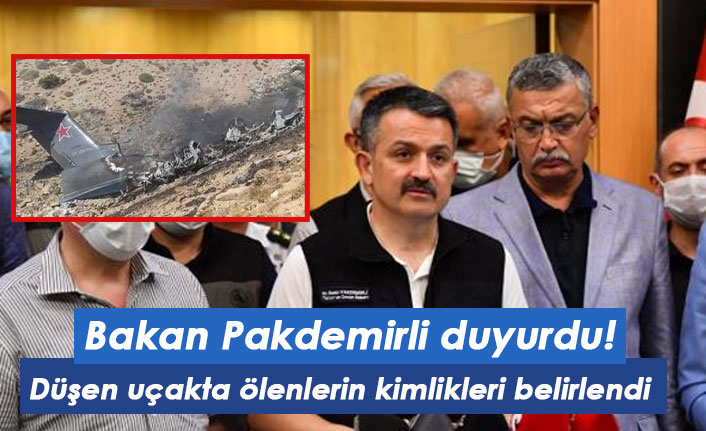 Bakan Pakdemirli: Düşen uçakta ölenlerin kimlikleri belirlendi