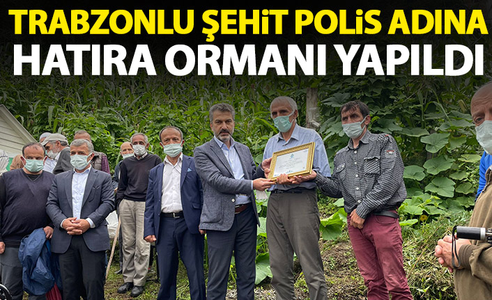 Trabzonlu polis için hatıra ormanı