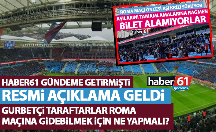 Trabzon İl Sağlık Müdürlüğü'nden gurbetçi taraftarlar için açıklama: Hızlıca Bakanlığa ulaştıracağız