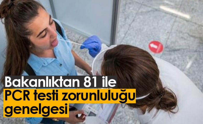 İçişleri Bakanlığı'ndan PCR testi zorunluluğu genelgesi