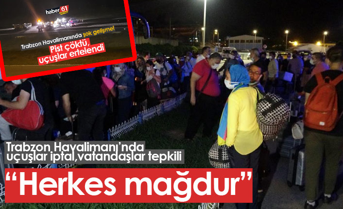 Uçuşlar iptal oldu Trabzon Havalimanı'nda yoğunluk oluştu
