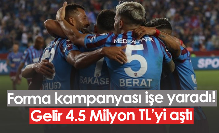 Trabzonspor'a forma kampanyasından 4.5 Milyon TL'yi aşan gelir!