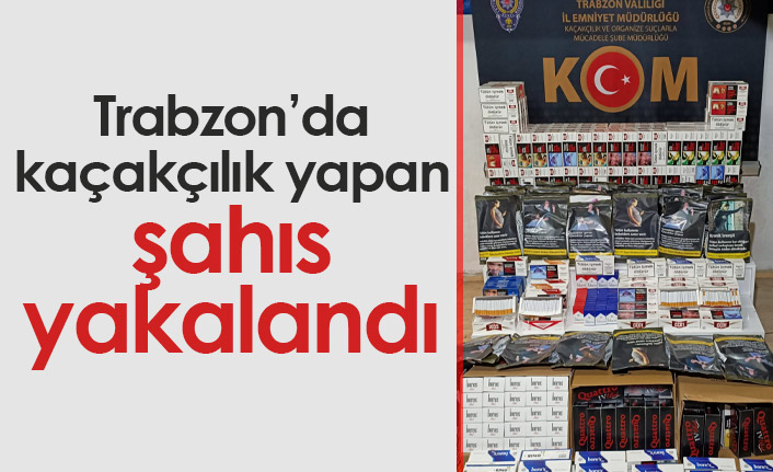 Trabzon'da ülkeye vergisiz giren tütün ve mamülleri ele geçirildi.23 Ağustos 2021
