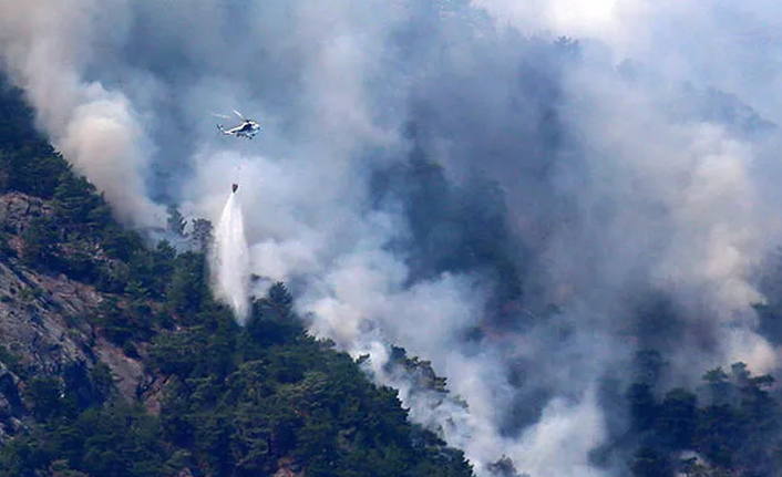 Kazdağlarında yangına müdahale sürüyor