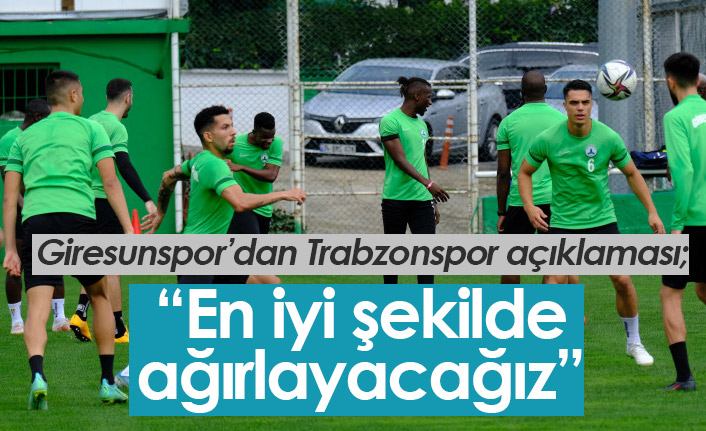 Giresunspor'dan Trabzonspor açıklaması