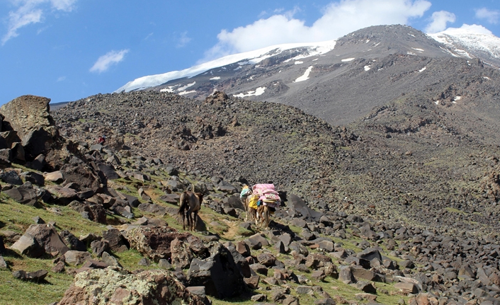 Türkiye'nin en yüksek zirvesindeki buzullar eriyor