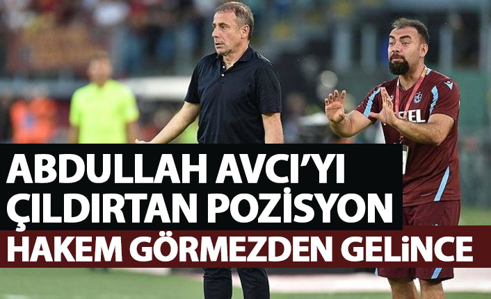 Giresunspor - Trabzonspor maçında Abdullah Avcı’yı çıldırtan pozisyon