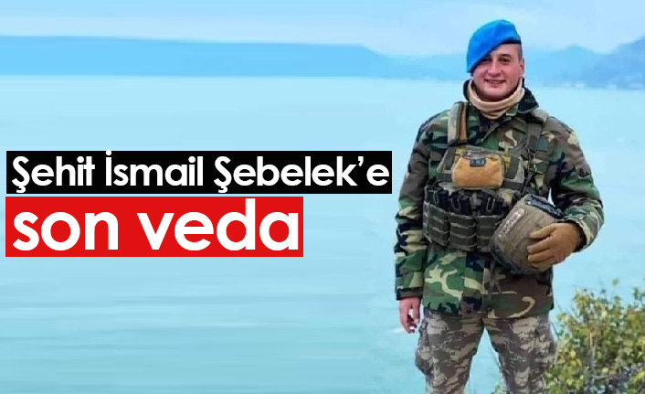 Şehit İsmail Şebelek Trabzon'da ebediyete uğurlandı
