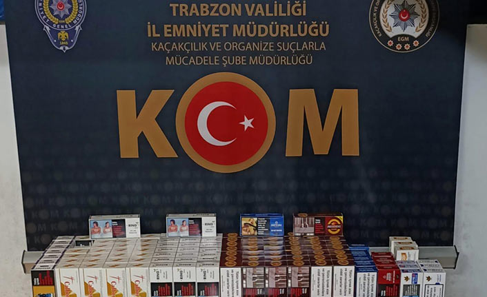 Trabzon’da Kaçak Sigara ve Nargile Tütünü Operasyonu
