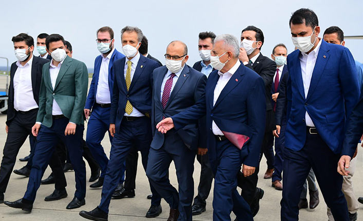 Binali Yıldırım ve Bakan Kurum Trabzon’da