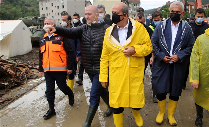 KKTC Cumhurbaşkanı'ndan afet bölgesi Bozkurt'a ziyaret