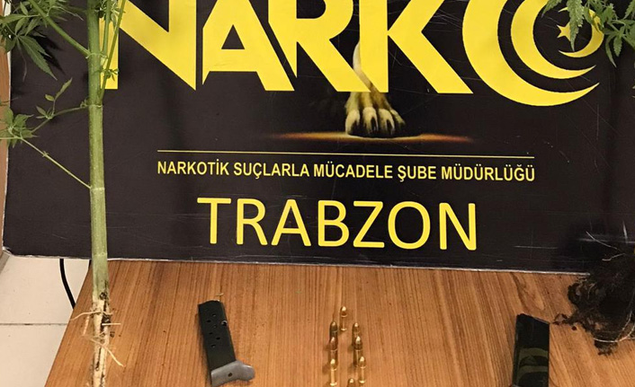 Trabzon'da uyuşturucu ve silah yakalandı