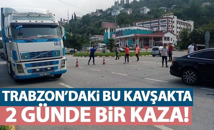 Trabzon'daki bu kavşakta 2 günde bir trafik kazası!