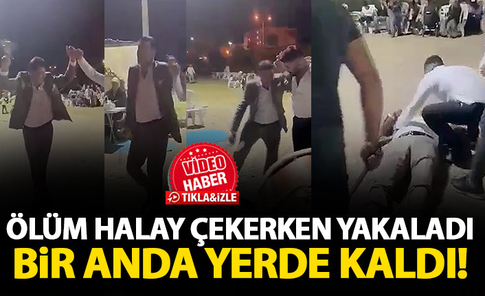 Halay çekerken kalbine yenik düştü! O anlar böyle görüntülendi