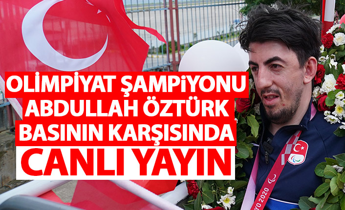Olimpiyat Şampiyonu Abdullah Öztürk Basın toplantısı düzenliyor