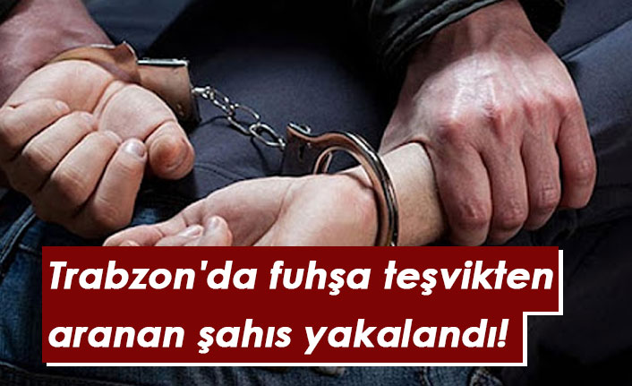 Trabzon'da fuhşa teşvikten aranan şahıs yakalandı!