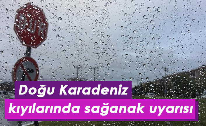 Meteoroloji'den Doğu Karadeniz kıyılarında sağanak uyarısı