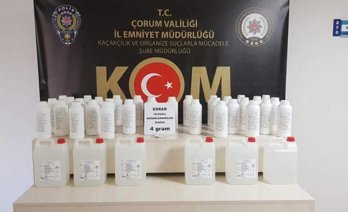 Çorumda kaçak içki operasyonu