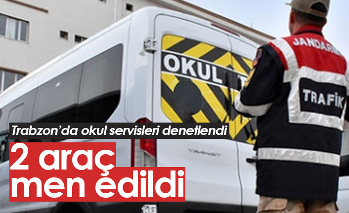Trabzon'da jandarma okul servislerini denetledi