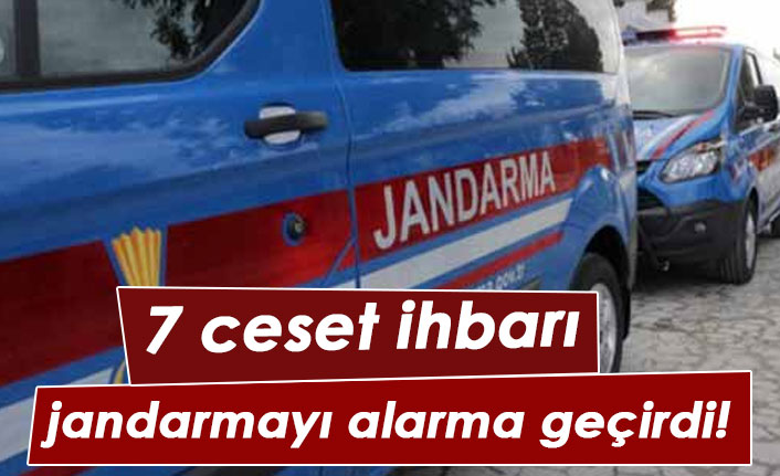 7 ceset ihbarı jandarmayı alarma geçirdi!