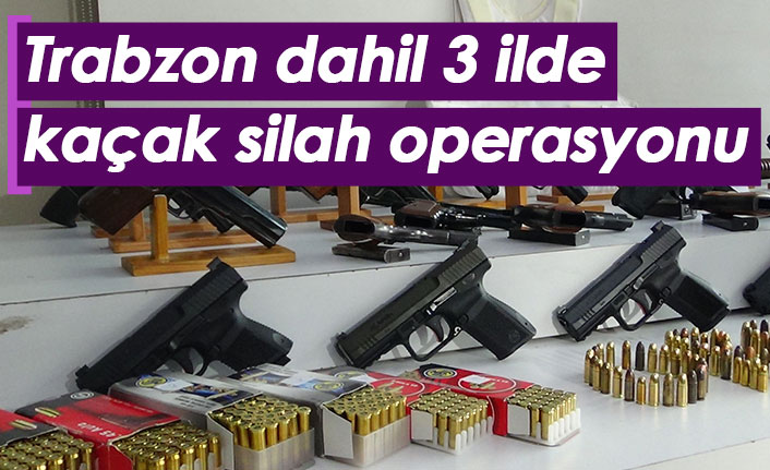 Trabzon dahil 3 ilde kaçak silah operasyonu
