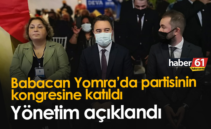 Ali Babacan Trabzon'da Yomra İlçe Kongresi'ne katıldı
