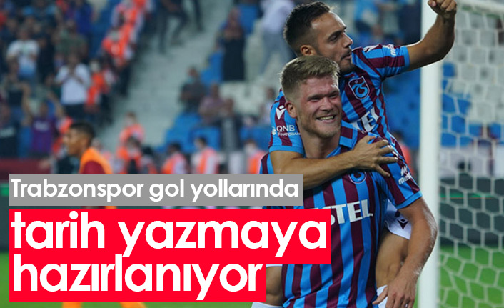 Trabzonspor gol yollarında tarih yazmaya hazırlanıyor