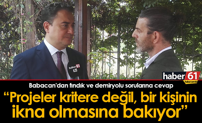 Ali Babacan'dan fındık ve demiryolu sorularına cevap