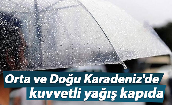 Orta ve Doğu Karadeniz'de kuvvetli yağış kapıda