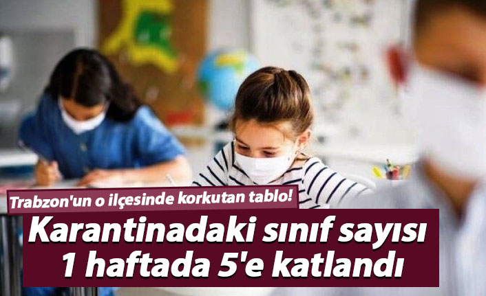 Trabzon'un o ilçesinde korkutan tablo! Karantinadaki sınıf sayısı 1 haftada 5'e katlandı