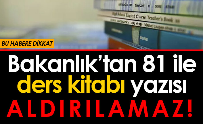 Milli Eğitim Bakanlığı'ndan okullara flaş uyarı