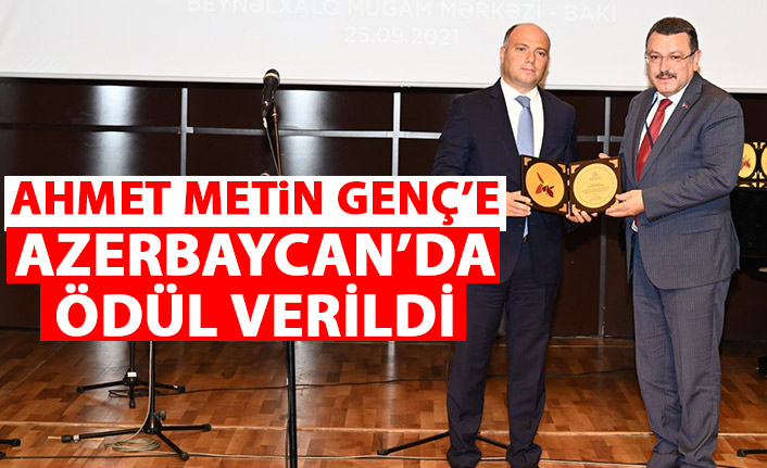 Azerbaycan'da Ahmet Metin Genç'e ödül!