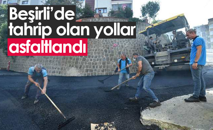 Beşirli’de tahrip olan yollar asfaltlandı