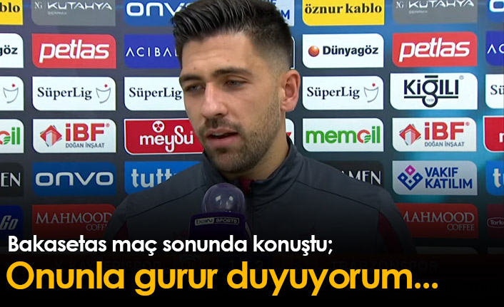 Bakasetas: “Önemli olan Trabzonspor’un kazanması, gençlere örnek olmalıyız”