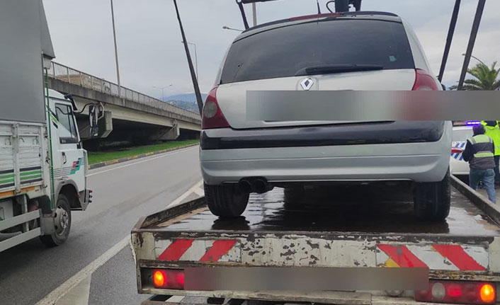 Trabzon’da bir araca daha men