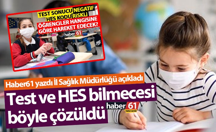Koronavirüs temaslı öğrenciler ne yapmalı? Haber61 yazdı İl Sağlık Müdürlüğü açıklama getirdi