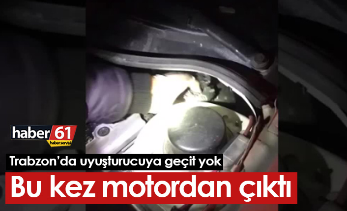 Trabzon'da motordan uyuşturucu çıktı