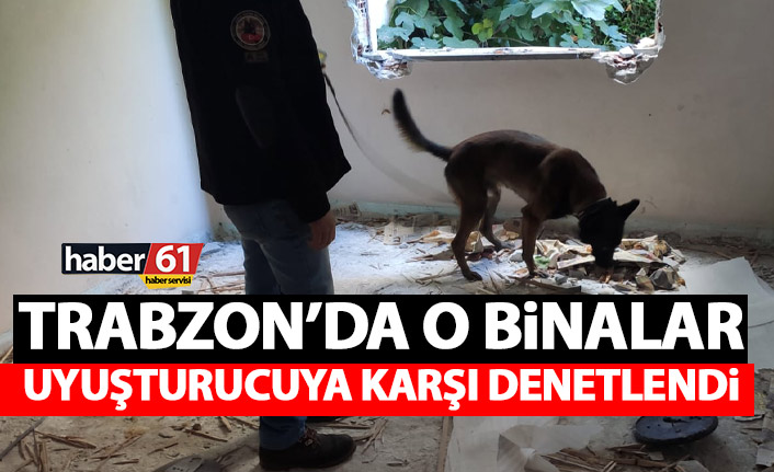 Trabzon’da o binalar uyuşturucuya karşı denetlendi
