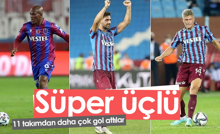 Süper Lig'in en golcü üçlüsü Trabzonspor'da