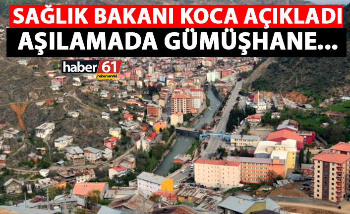 Sağlık Bakanı Koca açıkladı! Aşılamada Gümüşhane…