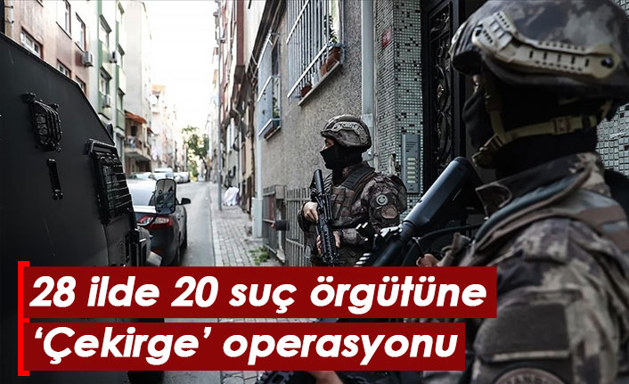 28 ilde 20 suç örgütüne Çekirge operasyonu