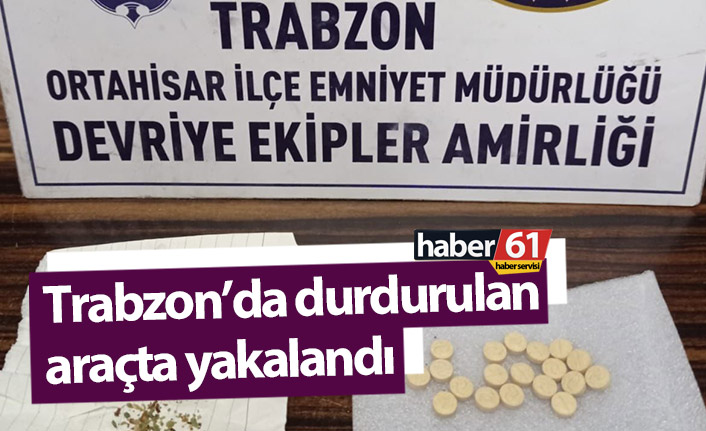 Trabzon’da durdurulan araçta uyuşturucu madde ele geçirildi.12 Ekim 2021