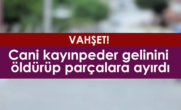 Vahşet! Cani kayınpeder gelinini öldürüp parçalara ayırdı