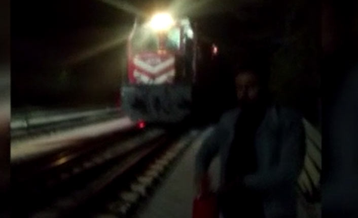 Tokat’ta yük treninin lokomotifinde yangın