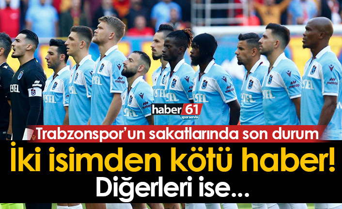 Trabzonspor’un sakatlarında son durum! İki isim netleşti…