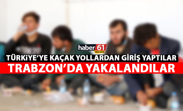 Türkiye'ye kaçak girdiler Trabzon'da yakalandılar!